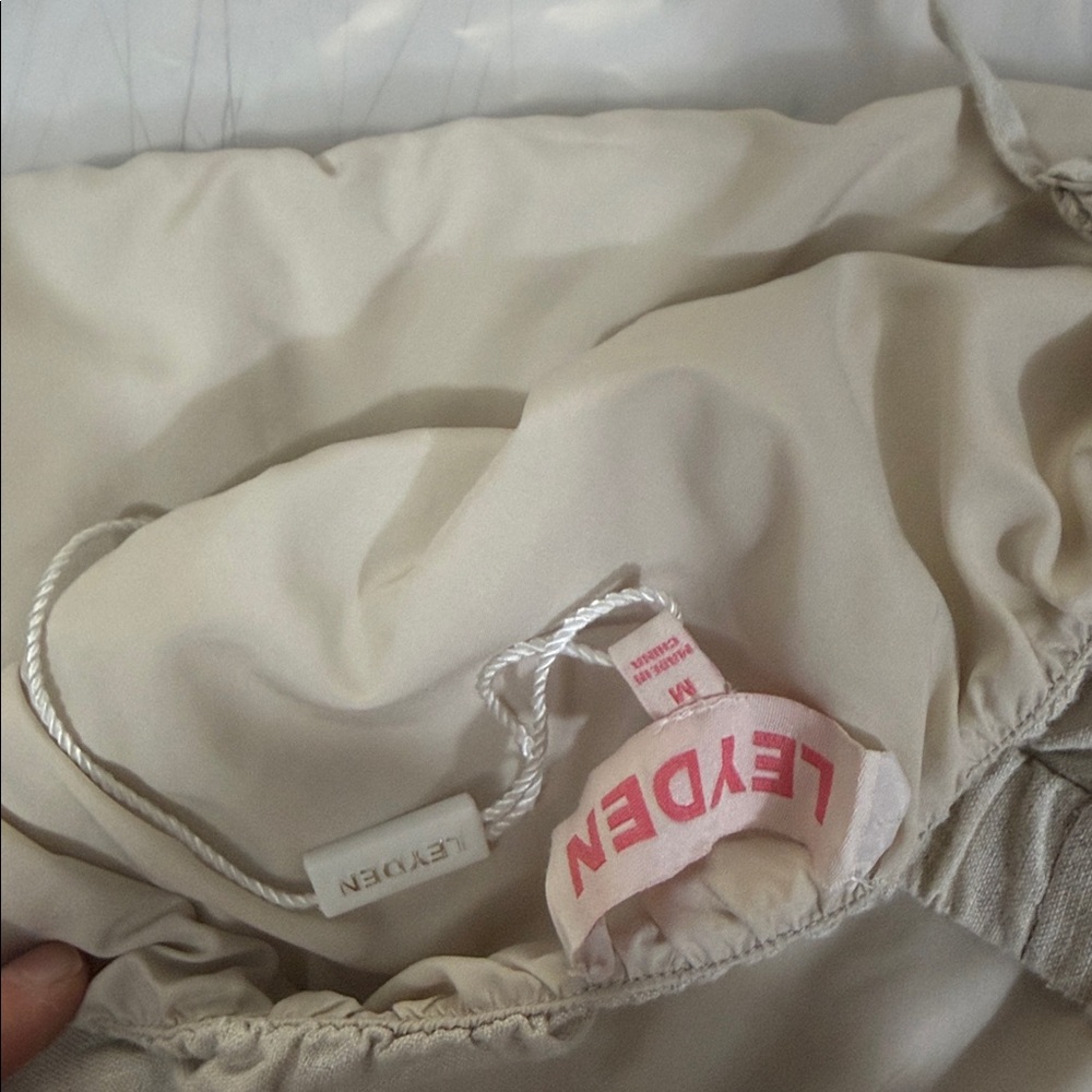 Leyden 100% Linen Cami Crop Top NWOT Size M - Picture 7 of 9